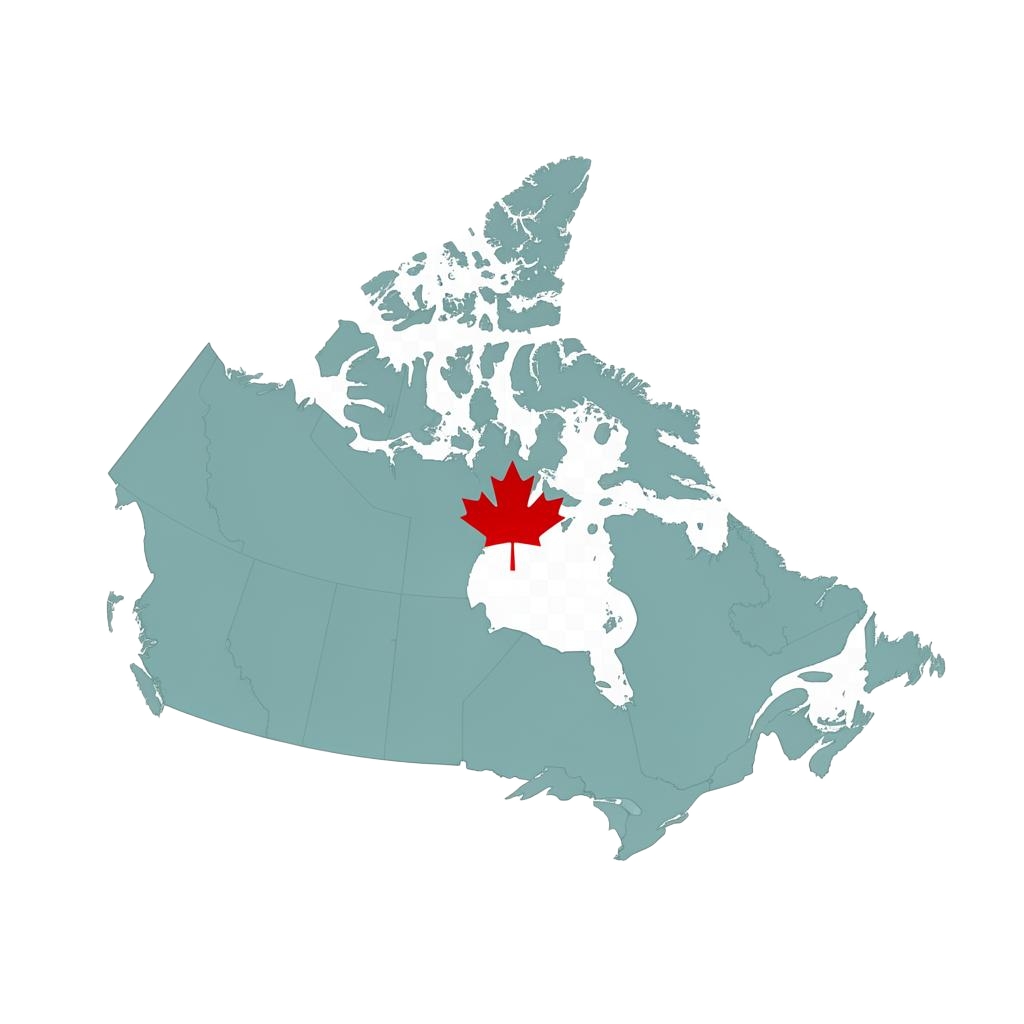 Map of Canada showing nationwide coverage.